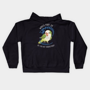 Green Quaker Parrot Aaaa Kids Hoodie